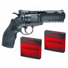 PACK REVOLVER UMAREX TORNADO 4'' BB'S CAL. 4.5 MM + 10 sparclettes Co²